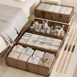 Caja <span class=keywords><strong>de</strong></span> almacenamiento <span class=keywords><strong>de</strong></span> plástico plegable cuadrada ODM <span class=keywords><strong>de</strong></span> 82cm con tapa <span class=keywords><strong>de</strong></span> PP, organizador <span class=keywords><strong>de</strong></span> sábanas y almacenamiento <span class=keywords><strong>debajo</strong></span> <span class=keywords><strong>de</strong></span> <span class=keywords><strong>la</strong></span> <span class=keywords><strong>cama</strong></span> <span class=keywords><strong>para</strong></span> ropa y ropa <span class=keywords><strong>de</strong></span> <span class=keywords><strong>cama</strong></span> 35L + - Product Image 2