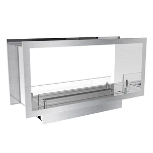 <span class=keywords><strong>Cheminée</strong></span> à gaz intérieure en acier autoportante de luxe moderne avec porte en verre de haute qualité <span class=keywords><strong>Insert</strong></span> à l'éthanol pour hôtels - Product Image 5