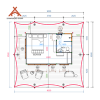 Tente de safari de luxe pour 2 personnes Kawagebo Kamp (KK) 30' x 28' quatre saisons en toile imperméable PVDF/PVC pour glamping et resort