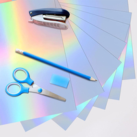 Rouleau de papier holographique métallique irisé pour emballages cadeaux haut de gamme et fournitures d'arts décoratifs, finition brillante