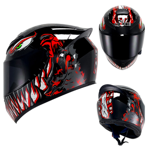 Gran oferta, de cara completa Knight cascos de motocicleta, logotipo personalizado de seguridad para todas las estaciones, Material ABS, certificación DOT, OEM personalizado - Product Image 4