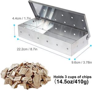 La boîte à <span class=keywords><strong>barbecue</strong></span> et à fumage en acier inoxydable pour les grils à gaz et les grils au charbon de bois peut être utilisée pour stocker des copeaux de bois pour <span class=keywords><strong>barbecue</strong></span> - Product Image 3