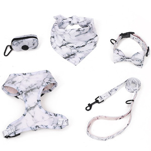 Hersteller Custom Print Soft Adjusta ble Designer Personal isierte Haustier halsbänder Leinen geschirre Hunde halsband und Leine Set Luxus - Product Image 5