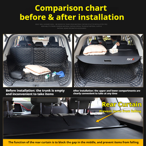 Cubierta Retráctil para <span class=keywords><strong>Maletero</strong></span> para Toyota RAV4 2008-2025, Accesorio Interior de Fabricación Automotriz con Bandeja Trasera <span class=keywords><strong>Enrollable</strong></span> B - Product Image 4