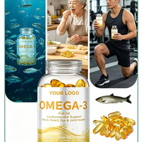 Capsules de gélules molles d'oméga 3 naturelles en gros avec vitamines B12 et D3, haute concentration, soutien cardiaque pour adultes