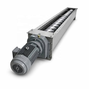 Convoyeur à vis sans tige en acier inoxydable AISI 304, vis sans fin anti-colmatage pour déchets, revêtement UHMW-PE résistant à l'usure pour boues - Product Image 1