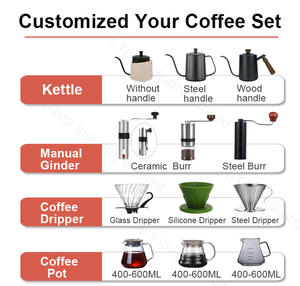 Kit de café 9-en-1 en stock kit de café kit d'accessoires de café portable avec fermeture éclair portable bagages - Product Image 4