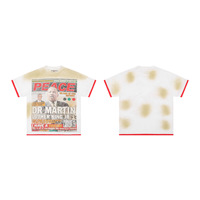 T-shirt Hip Hop Américain Haut de Gamme, Effet Vieilli Industriel, Style Rap Côte Ouest, Manches Courtes, Coupe Ample, Respirant, Tendance Basique