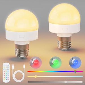 Bombilla LED RGB Recargable E26/E27 con Control Remoto, Iluminación Inteligente para el Hogar de Emergencia con Fuente de Alimentación de CC - Product Image 2