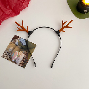 Diadema Navideña con Cuernos <span class=keywords><strong>de</strong></span> <span class=keywords><strong>Ciervo</strong></span> y Orejas <span class=keywords><strong>de</strong></span> Animal, Disfraz <span class=keywords><strong>de</strong></span> Reno para Fiestas <span class=keywords><strong>de</strong></span> Navidad y Halloween - Product Image 5