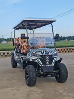 Voiturette électrique 4x4 économique avec batterie lithium 72V, style rétro, pour mini-golf