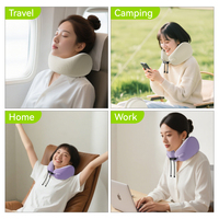Nouveau design coton tissu mousse à mémoire de forme voyage cou oreiller U forme pour cou soutien avion adulte adolescent voiture Train bureau