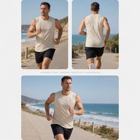Canotta da Uomo in Tessuto Poliestere Premium, Design Personalizzato con Logo Stampato, Asciugatura Rapida, Traspirante, Leggera per Allenamento e Corsa