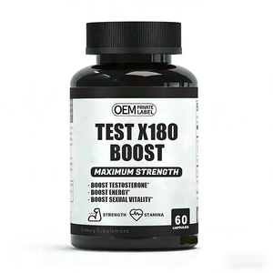 Cápsulas Test X180 Boost <span class=keywords><strong>de</strong></span> Marca Privada, Potenciador Hormonal <span class=keywords><strong>de</strong></span> <span class=keywords><strong>Testosterona</strong></span> <span class=keywords><strong>de</strong></span> Máxima Potencia para Hombres, para Aumentar la Energía, la Resistencia y el Crecimiento Muscular - Product Image 1
