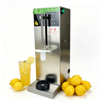 Volledig automatische citroenpersmachine voor commerciële melktheewinkels, instelbare tijd, ijs-hamer, sprankelend water compatibel, touchscreen