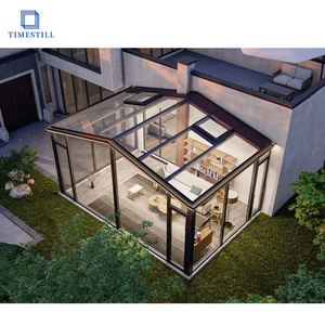 All Season Aluminum <strong>Sunroom</strong> Double Glazed Windproof &amp; Heat Insulated Outdoor Glass House for Garden <strong>Dining</strong> or Coffee Areas - Product Image 1
