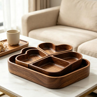Houten hartvormige snijplank op maat, multifunctioneel voor snacks, gedroogd fruit, koffie, thee en desserts