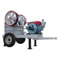 Concasseur à mâchoires mobile portable haute efficacité PE 250 X 400 Diesel pour la concassage de pierres et de granit