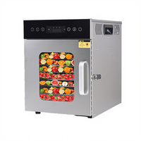 Commerciële roestvrijstalen machine voor gedroogd fruit 220V Fruit Groente Snacks Vlees Multifunctionele droger