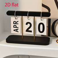 Ornement de bureau créatif minimaliste nordique avec calendrier à feuilles mobiles pour la maison, le salon, la table à manger, la table basse et la décoration de bureau