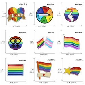 Spille con cuore bandiera arcobaleno spille colorate orgoglio smalto spilla LGBT spilla arcobaleno Gay Pride Badge - Product Image 6
