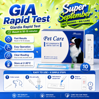Test rapide d'antigène Giardia pour animaux de compagnie, cassette de test pour chiens, résultat en 10-15 minutes