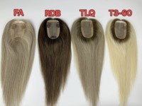 Stock d'usine : Topper pour femme en cheveux humains vierges, mono-toupet en cheveux naturels raides européens Remy avec cuticules intactes