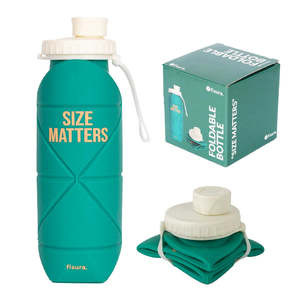 Fisura Foldable Water <b>Bottle</b> 500Ml Collapsible With <b>Size</b> Matters Print For Outdoor Use - Product Image 1