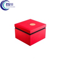 Caja de Regalo Cuadrada de Papel Recubierto Ecológico, Creativa y Variada, Caja Rígida con Logotipo Personalizado para Joyería y Productos Cosméticos