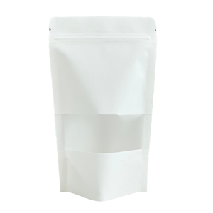 Bolsa de papel Kraft marrón blanco, bolsa Ziplock de pie con ventana para alimentos seguros para mascotas y galletas/Embalaje de azúcar - Product Image 3