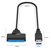 Adattatore USB 3.0 SATA III per disco rigido, cavo dati da 5 Gbps con connettore DC IEC IP11 e cavo di alimentazione