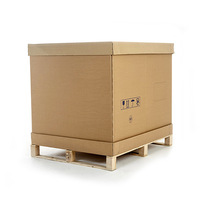 Caja de Cartón Móvil Reciclable, Resistente a Impactos, para Transporte de Artículos de Precisión, Cubierta de Cinta Corrugada Rígida, Contenedor Móvil