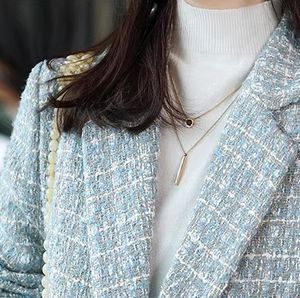 Blazer de <span class=keywords><strong>Tweed</strong></span> con doble botonadura para mujer, abrigo Vintage de manga larga con Bolsillos y solapa, prendas de vestir exteriores para mujer, elegante, para mujer, 2017 - Product Image 5