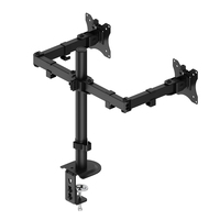 Nouveau support de montage de moniteur réglable à double bras de vente chaude pour écran 17 "-32" adapté à la maison et au bureau
