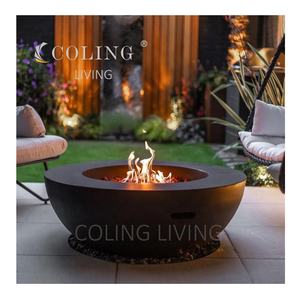 Mesa de fogata de propano para patio trasero, mueble de fábrica de 42 pulgadas, fogatas de gas y hormigón GFRC, de - Product Image 1