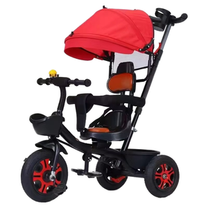 Triciclo para Bebés 4 en 1, Regalo para Niños con Pedal Ordinario, 3 Velocidades, Suspensión Delantera/Trasera, Ruedas de Entrenamiento - Product Image 1