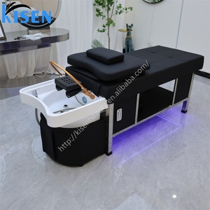 Kisen Lit de shampoing moderne japonais pour thérapie capillaire, système de circulation d'eau, photothérapie LED, vapeur - Product Image 2