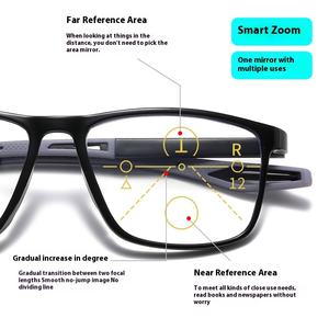 <span class=keywords><strong>Lunettes</strong></span> <span class=keywords><strong>de</strong></span> <span class=keywords><strong>lecture</strong></span> <span class=keywords><strong>progressives</strong></span> multifocales automatiques anti-lumière bleue TR90 style fin pour personnes d'âge moyen et âgées - Product Image 2