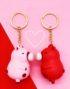 सुंदर बुलबुला विस्तार सुअर pvc कीचेन नरम रबर कार्टून सिलिका जेल बच्चों के लिए सही बैग एक्सेसरी - Product Image 6