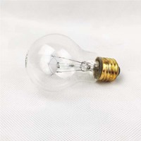 Ampoule marine incandescente HoneyFly A60/A19 E27/B22 24V/220V 60W dimmable, anti-sismique, avec base en cuivre transparente pour éclairage de mât