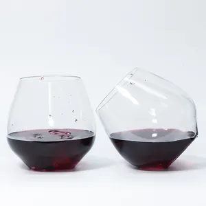 ベストセラービッグベリープラスチックワイングラスワイングラス耐久性バーレストランドリンクショップドリンクセット