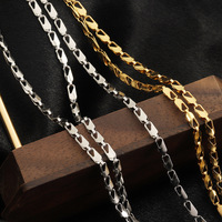 D950 Prix de gros Nouveauté Chaînes à rouleaux en acier inoxydable plaqué or 18 carats avec fermoirs design et fermoirs scintillants faits à la main