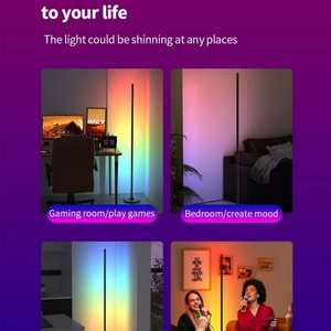 Lámpara de Pie LED RGBIC con Cambio de Color, Lámpara de Ambiente de Esquina con Trípode para Decoración de Interiores, con Control Remoto por Aplicación - Product Image 4
