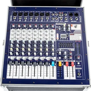 KCT-1990DSP 7 Kênh Đầu Vào Điện Âm Thanh Chuyên Nghiệp DJ Mixer Khuếch Đại 650WX2 Mixer Giao Diện Điều Khiển