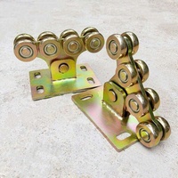Kit de roulettes pour portail coulissant en acier au carbone robuste, design contemporain, 8 roues, usage industriel/entrepôt