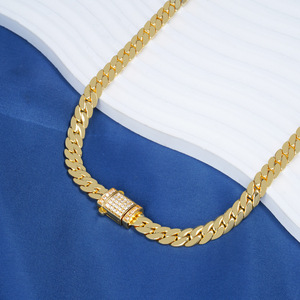 Pulsera y Collar de Eslabones Marroquíes de Acero Inoxidable con Baño de Oro de 14K, Cadena Cubana, Conjuntos de Joyería de Moda Unisex, ¡Venta Caliente! - Product Image 6