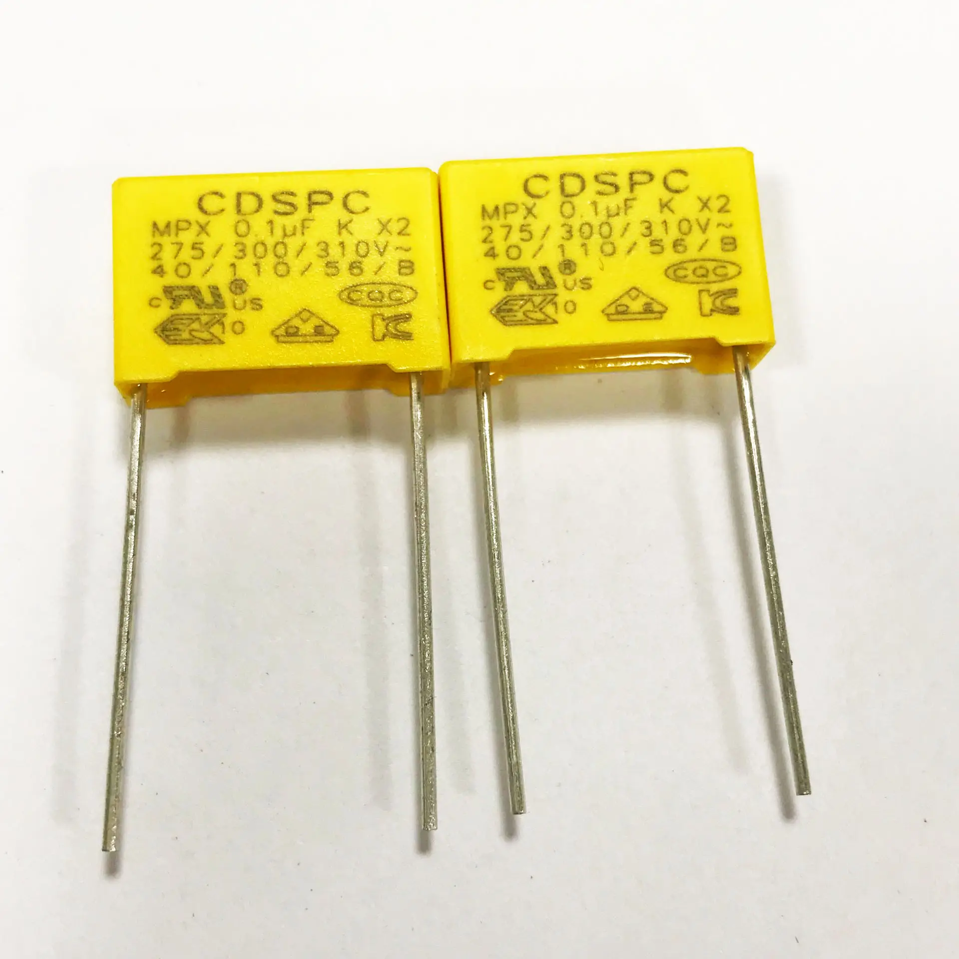 Box type X2 104K275V/300V/310Vmetallized plastic film capacitor with factory price