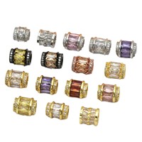 Perles d'espacement pavé cubique en or 18 carats Composants décoratifs pour la fabrication de bijoux DIY délicats bracelet collier bijoux Vente en gros