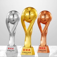 Trophée de football personnalisé gravé en or, argent, cuivre ou résine pour les matchs sportifs et les championnats