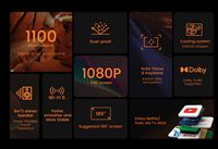 Projecteur Linux Touyinger L571 certifié Netflix, prise en charge du décodage 1080P, MEMC, mini-projecteur pour les affaires, la maison, MTK